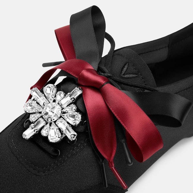 VIVAIA × NYCB Jewels Ribbon Laces & Charm Set (Seraphine) - Black & Red