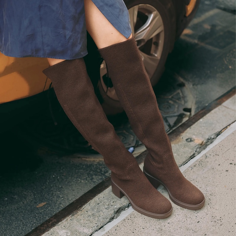 Wide-Shaft Knee-High Boots (Gia 2.0), Cocoa Brown, EU39 | VIVAIA