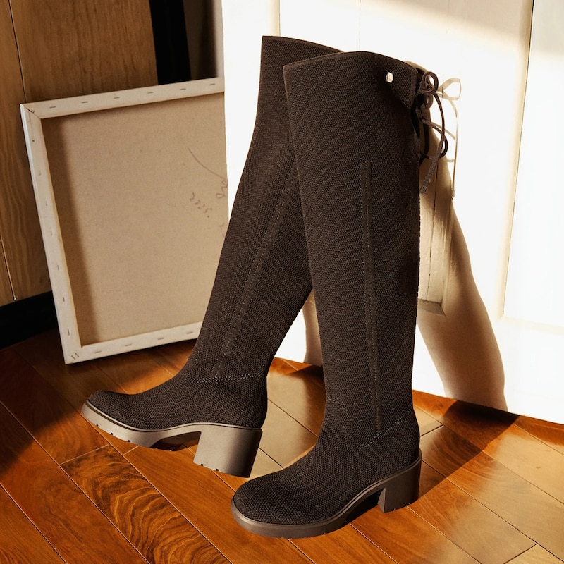 Wide-Shaft Knee-High Boots (Gia 2.0), Cocoa Brown, EU39 | VIVAIA