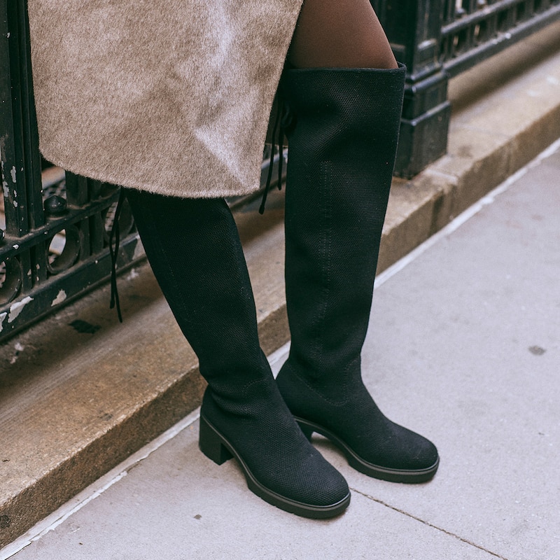 Wide-Shaft Knee-High Boots (Gia 2.0), Black, EU39.5 | VIVAIA