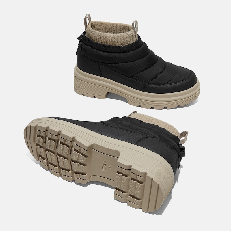 Waterproof PufferTherm Warm Boots (Tyler), BLACK & DESERT, EU38 | VIVAIA