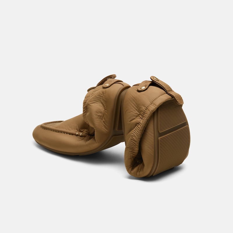 Nylon Travel Loafers (Avoir), Dark Chestnut, EU35 | VIVAIA