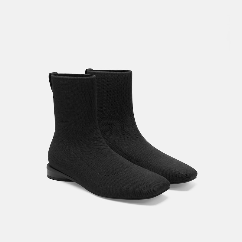 Square-Toe Ankle Boots (Marsa), Black, EU39 | VIVAIA