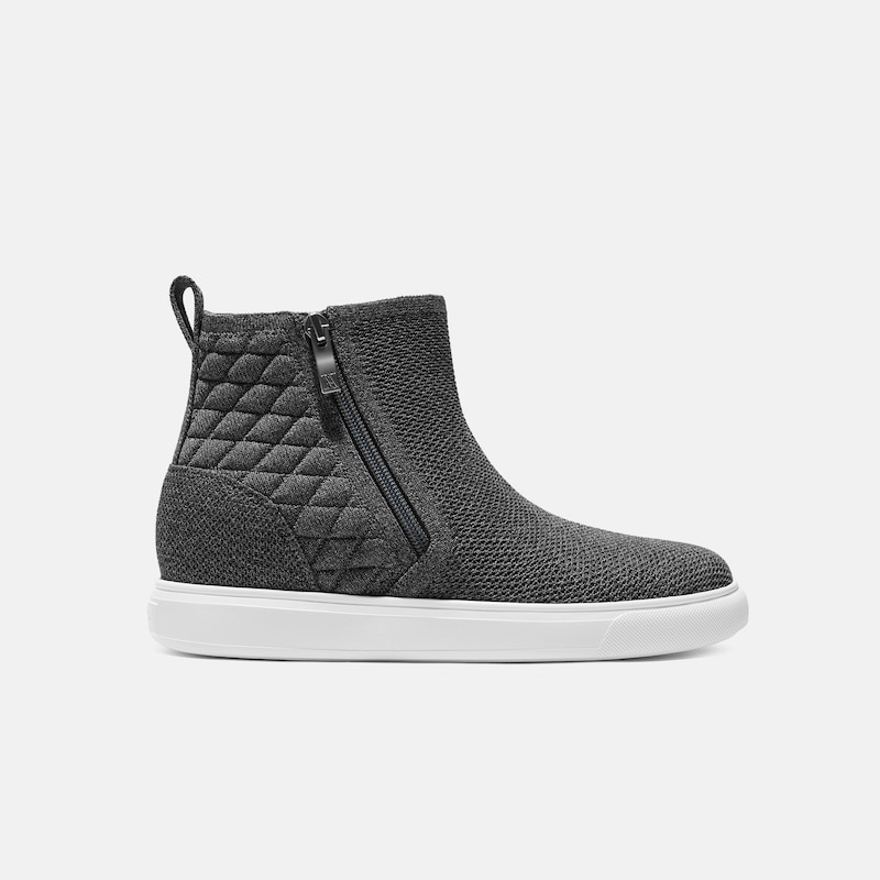 Round-Toe Hidden Wedge Sneakers (Casey), Rich Grey, EU35 | VIVAIA