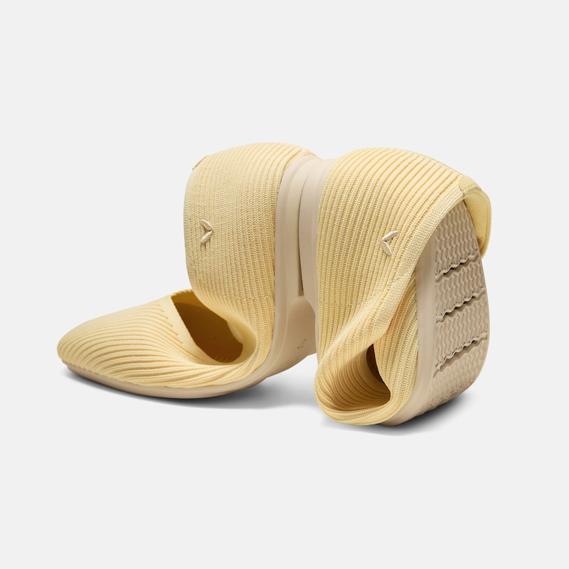 Square-Toe Margot V-Cut Flats (Margot 3.0), Butter Yellow, EU35 | VIVAIA