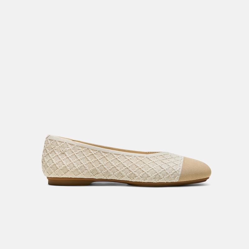 Square-Toe Margot V-Cut Flats (Margot 3.0), YELLOW APRICOT QUILT, EU37 | VIVAIA