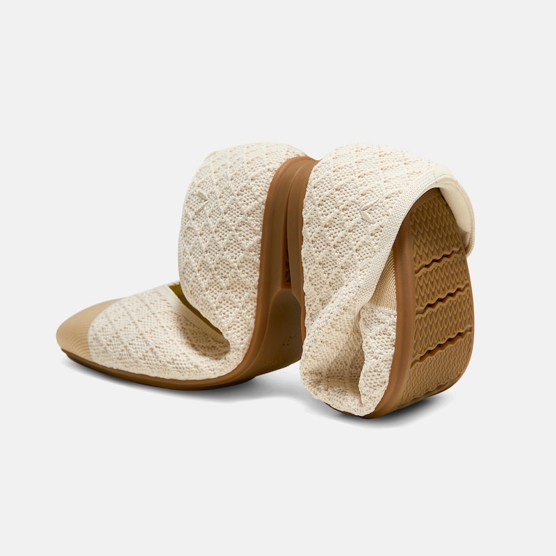 Square-Toe Margot V-Cut Flats (Margot 3.0), YELLOW APRICOT QUILT, EU37 | VIVAIA