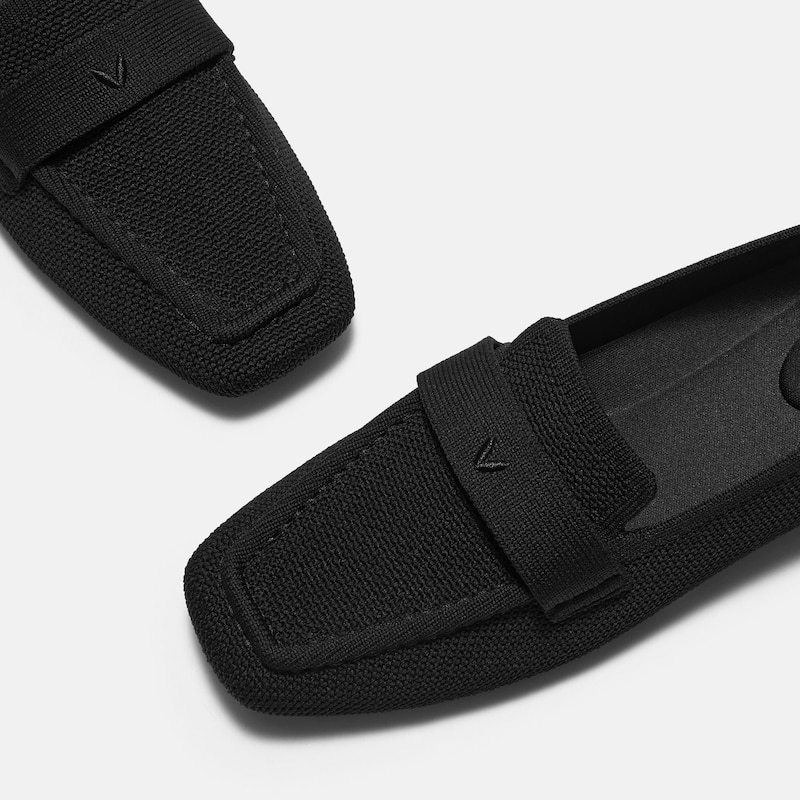 Square-Toe Icon Loafers (Silvie), BLACK LATTICE, EU38 | VIVAIA