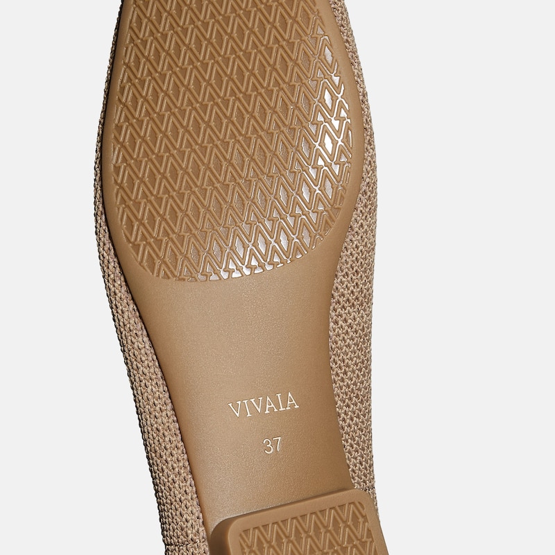 Square-Toe Icon Loafers (Silvie), BROWN TAUPE LATTICE, EU39 | VIVAIA