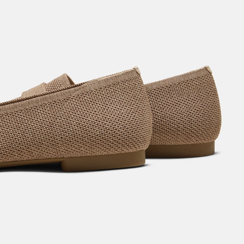 Square-Toe Icon Loafers (Silvie), BROWN TAUPE LATTICE, EU39 | VIVAIA