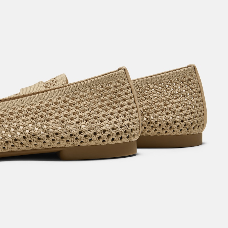 Square-Toe Icon Loafers (Silvie), NUDE PEACH, EU38 | VIVAIA