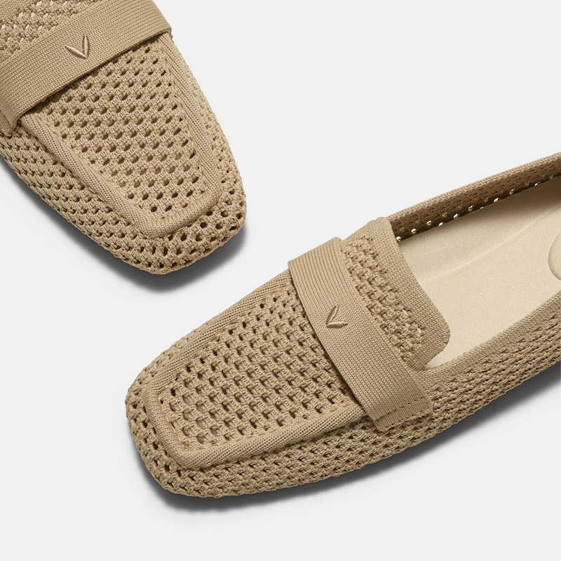 Square-Toe Icon Loafers (Silvie), NUDE PEACH, EU38 | VIVAIA