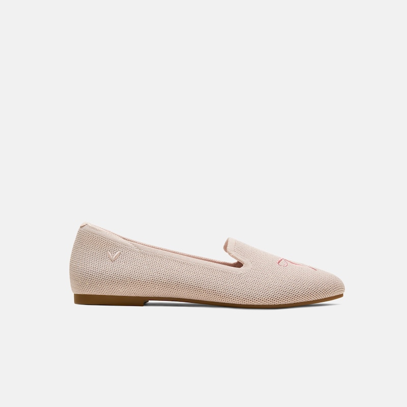 Round-Toe Embroidered Loafers (Audrey), ROSE GOLD-BOUQUET, EU35 | VIVAIA
