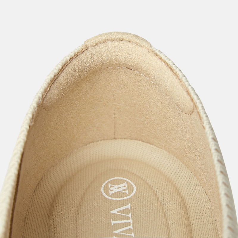 Round-Toe Embroidered Loafers (Audrey), CREAM IVORY - BEE HAPPY, EU42 | VIVAIA