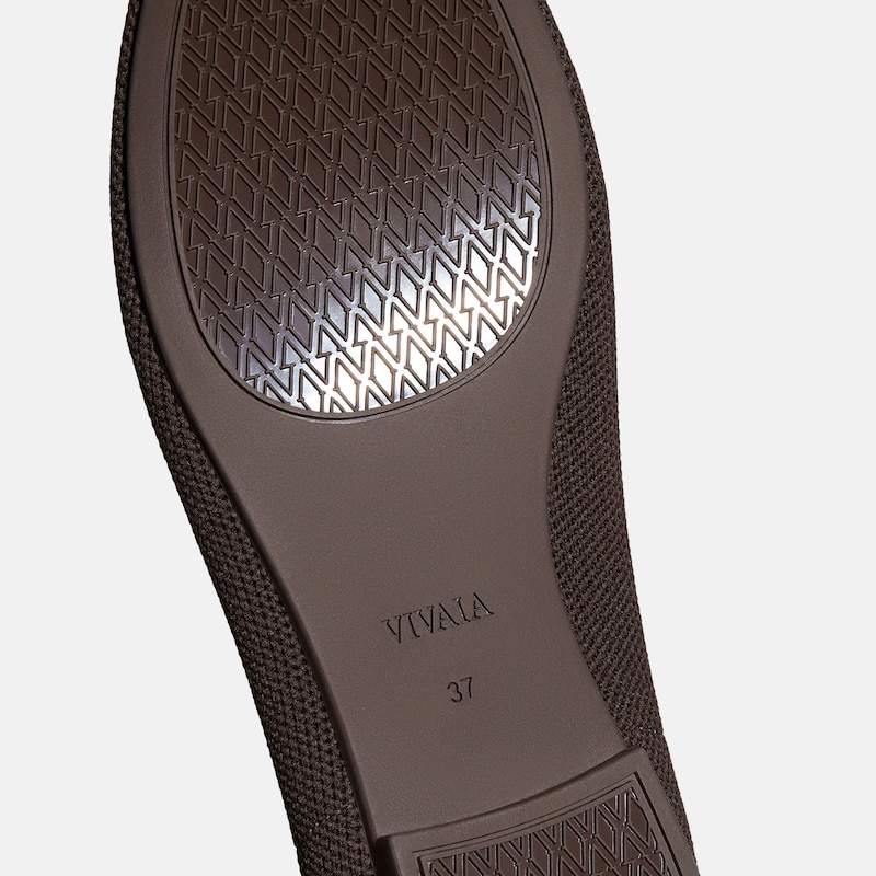 Round-Toe Embroidered Loafers (Audrey), DARK CHOCOLATE, EU40.5 | VIVAIA
