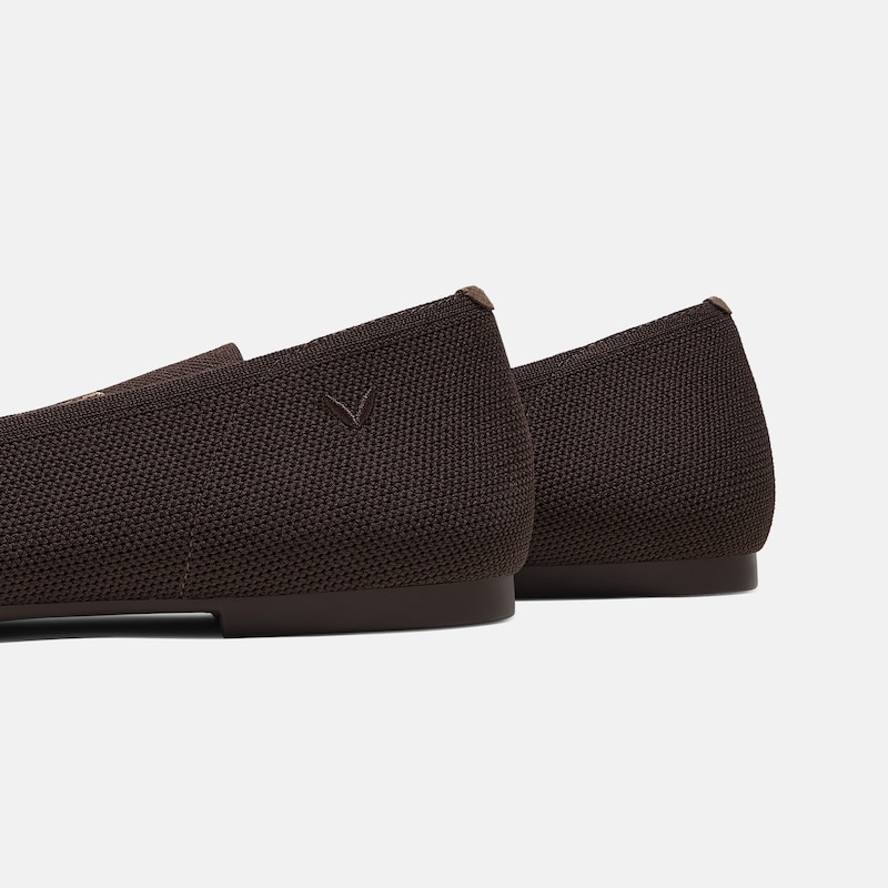 Round-Toe Embroidered Loafers (Audrey), DARK CHOCOLATE, EU40.5 | VIVAIA