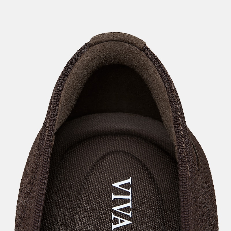 Round-Toe Embroidered Loafers (Audrey), DARK CHOCOLATE, EU40.5 | VIVAIA