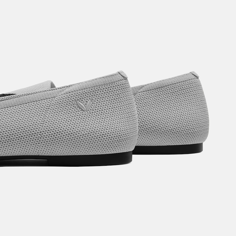Round-Toe Embroidered Loafers (Audrey), OYSTER RICH GREY - MOO CAT, EU35 | VIVAIA