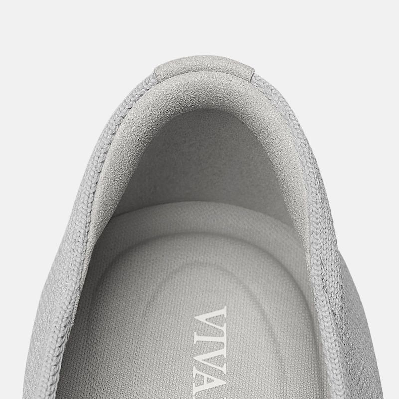 Round-Toe Embroidered Loafers (Audrey), OYSTER RICH GREY - MOO CAT, EU35 | VIVAIA