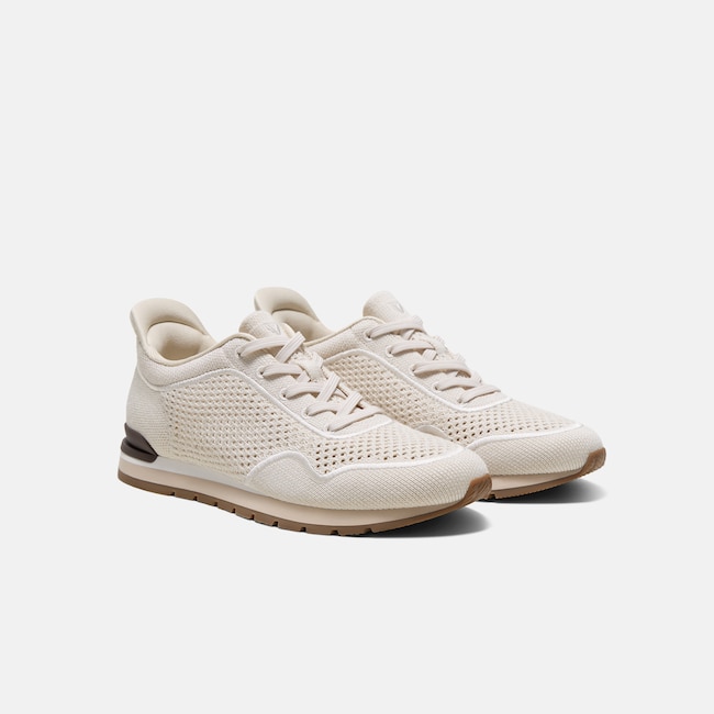 Unisex Slip-On Mesh Sneakers (Allday) - Cream Ivory Mesh