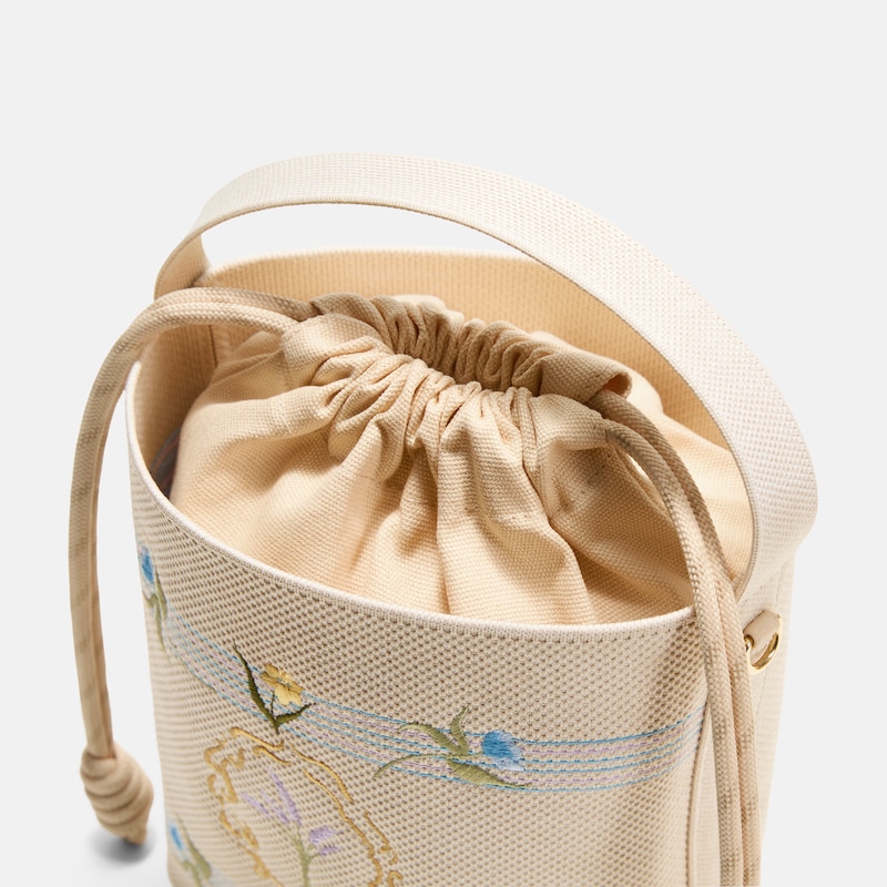 The Bucket Tote (Farreh), CREAM IVORY-FRENCH FLORAL, one-size | VIVAIA