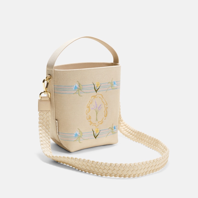 The Bucket Tote (Farreh), CREAM IVORY-FRENCH FLORAL, one-size | VIVAIA
