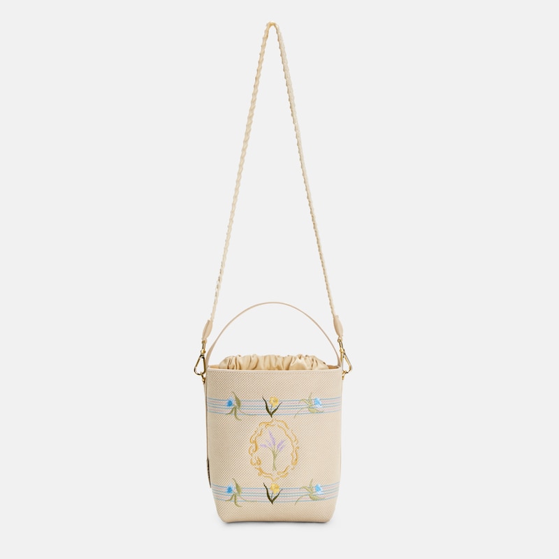 The Bucket Tote (Farreh), CREAM IVORY-FRENCH FLORAL, one-size | VIVAIA