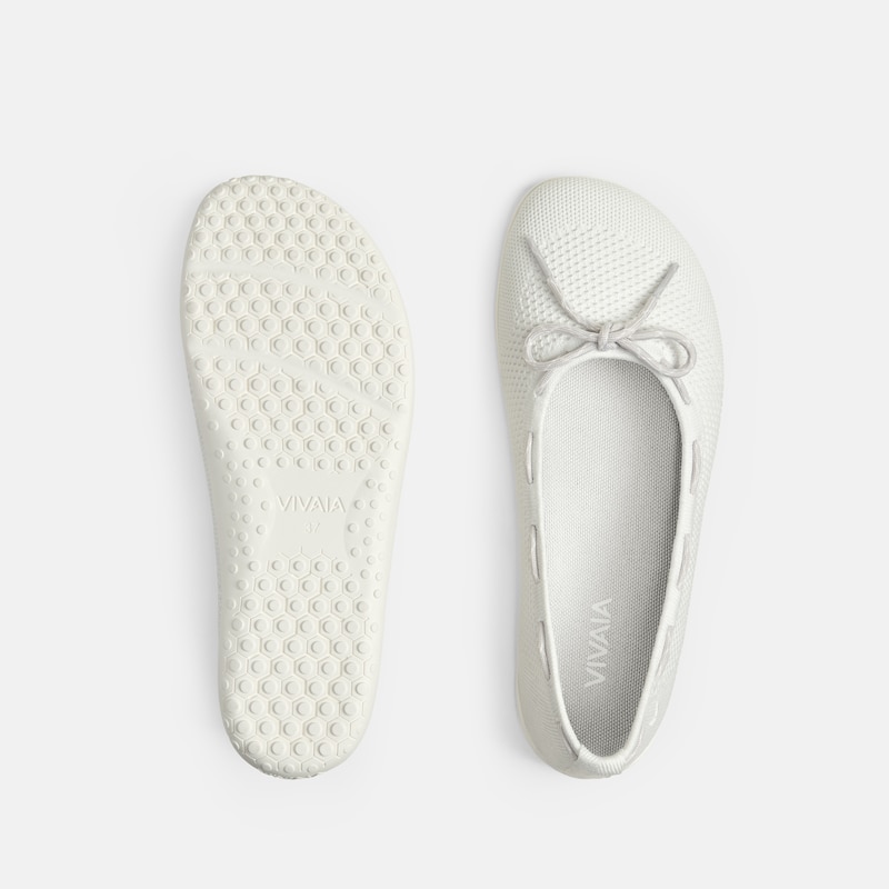 Round-Toe Barefoot Flats (Nika), WHITE, EU35 | VIVAIA