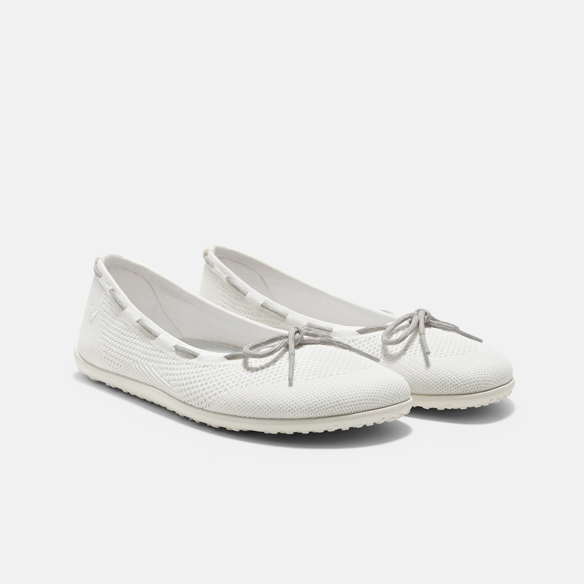 Round-Toe Barefoot Flats (Nika) - White