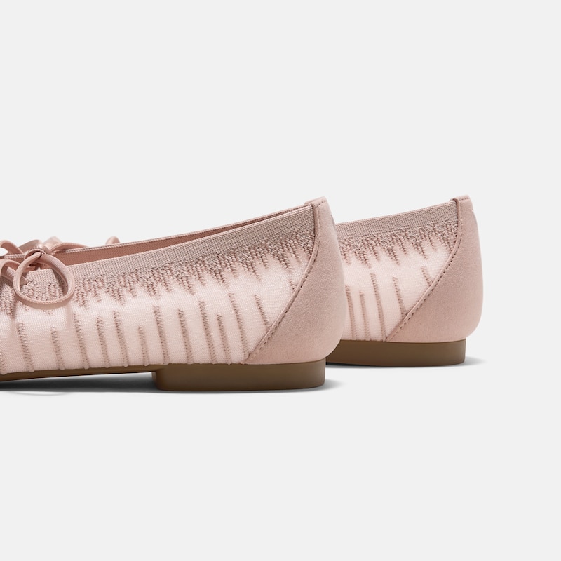 Square-Toe Lace-Up Mary Janes (Miley), BALLET BLUSH, EU38 | VIVAIA