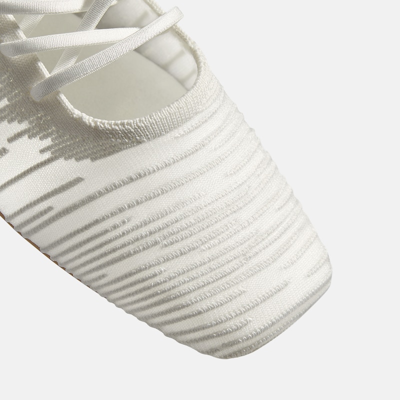 Square-Toe Lace-Up Mary Janes (Miley), White, EU37 | VIVAIA