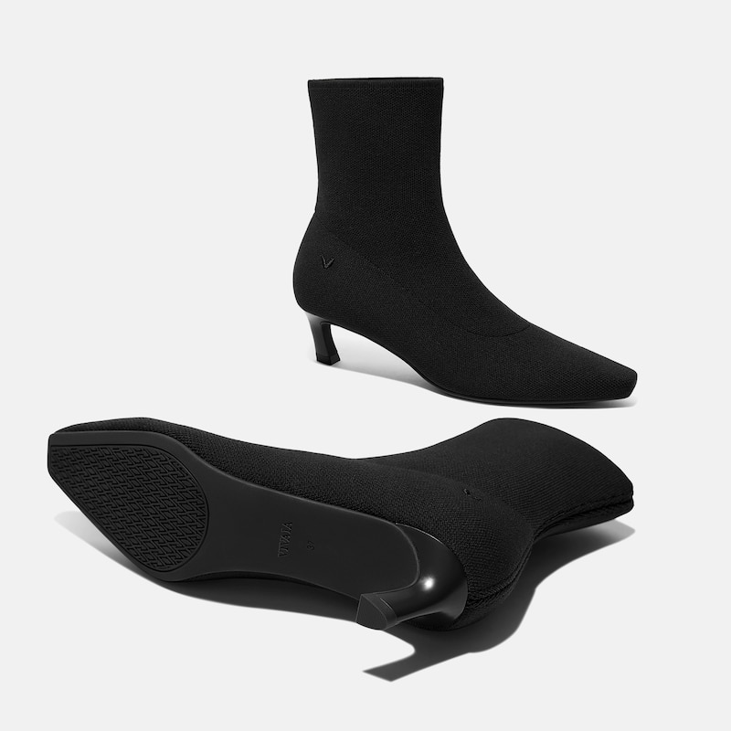 2-in-1 Detachable Mid Heel Boots (Rita), Black, EU39 | VIVAIA