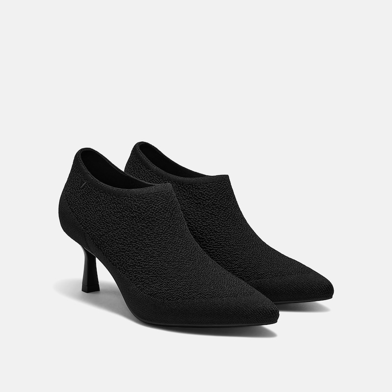 Pointed-Toe Mid Heels (Alana), BLACK JACQUARD, EU38.5 | VIVAIA
