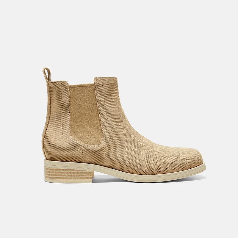 Square-Toe Ankle Chelsea Boots (Clara), Nude Peach, EU39 | VIVAIA