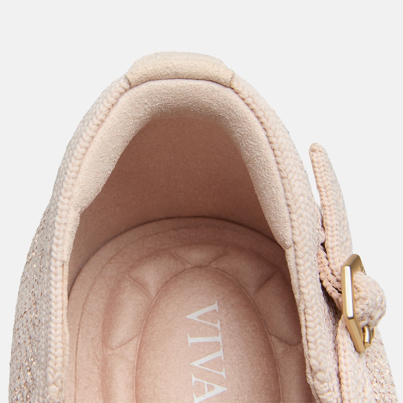 D'Orsay-Ballerinas mit spitzer Spitze (Malory), ROSE GOLD BRICKWORK, EU39.5 | VIVAIA