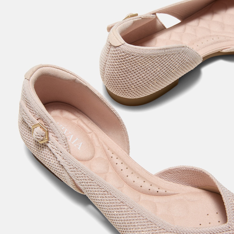 D'Orsay-Ballerinas mit spitzer Spitze (Malory), ROSE GOLD BRICKWORK, EU39.5 | VIVAIA