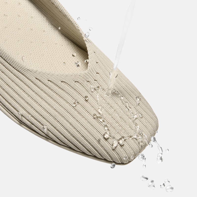 Margot Lightweight Square-Toe Flats (Margot Walker Air), Beige, EU35 | VIVAIA
