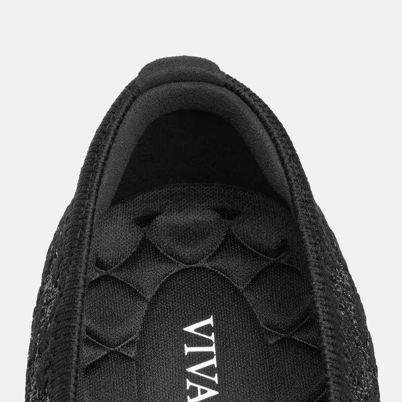 Round-Toe Lace-up Flats (Camora), Black Floral, EU38 | VIVAIA
