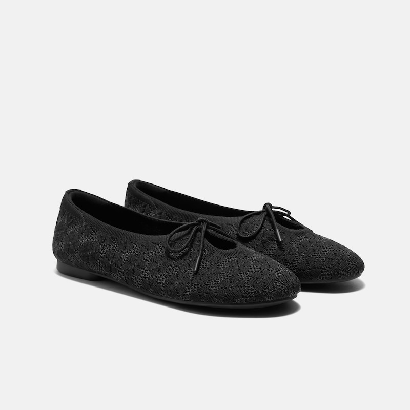 Round-Toe Lace-up Flats (Camora), Black Floral, EU38 | VIVAIA