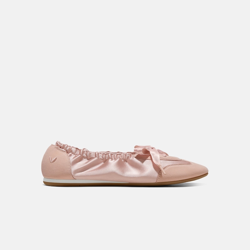 Round-Toe Satin Sneakerina (Yanka), PEACH BLUSH, EU37 | VIVAIA