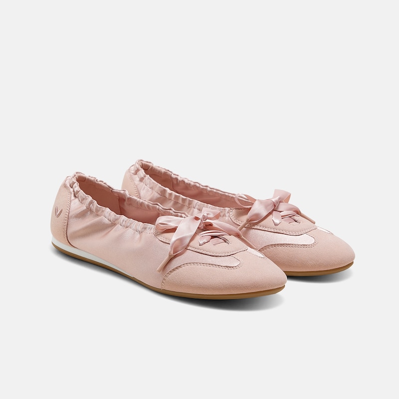 Round-Toe Satin Sneakerina (Yanka), PEACH BLUSH, EU37 | VIVAIA