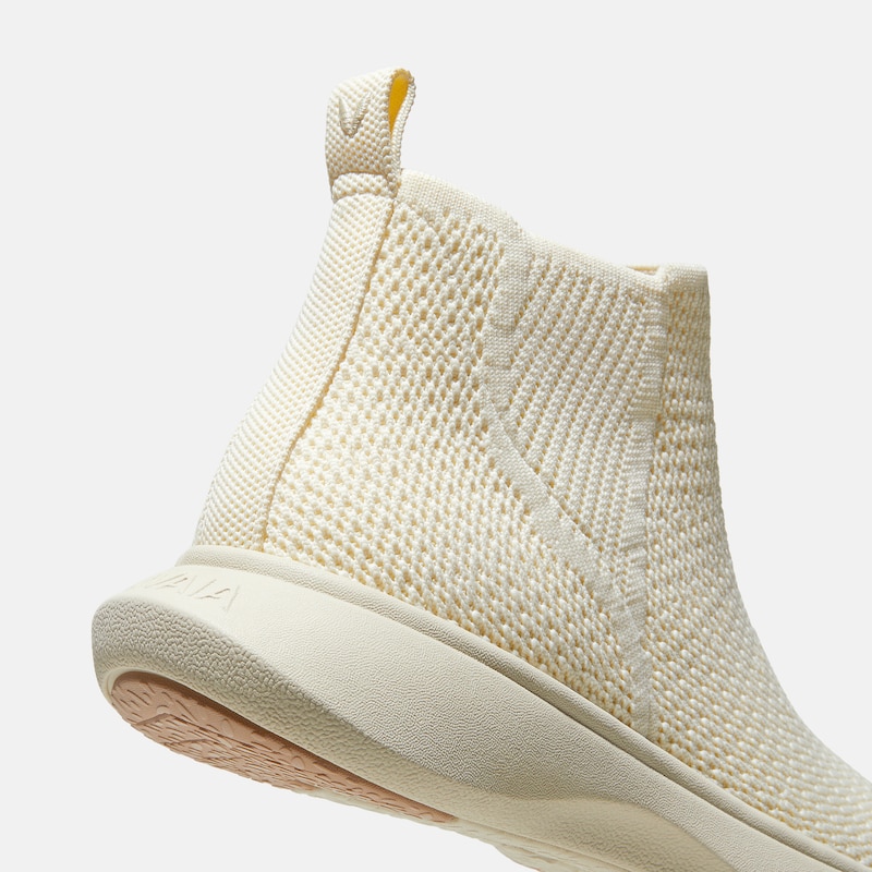 Round-Toe Slip-On Sneaker Boots (Urban Boots), CREAM JAGGED, EU35 | VIVAIA