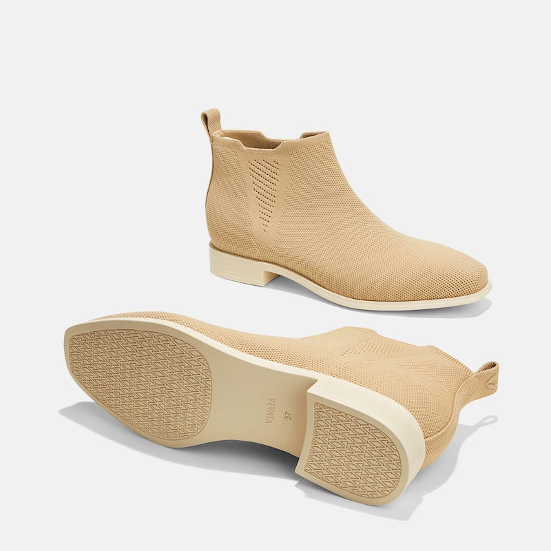 Square-Toe Slip-On Chelsea Boots (Ryan Slip-On), Nude Peach, EU38 | VIVAIA