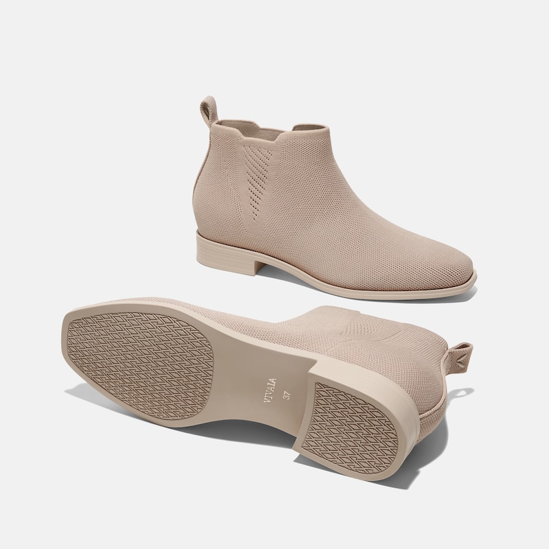 Square-Toe Slip-On Chelsea Boots (Ryan Slip-On), WARM TAUPE, EU39.5 | VIVAIA