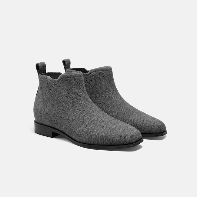 Square-Toe Slip-On Chelsea Boots-Winter Limited Edition (Ryan Slip-On) - Rich Grey Wool Water Rpt
