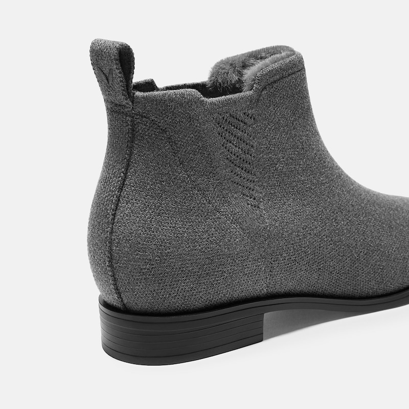 Square-Toe Slip-On Chelsea Boots-Winter Limited Edition (Ryan Slip-On), RICH GREY WOOL WATER RPT, EU35 | VIVAIA