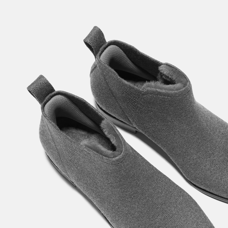 Square-Toe Slip-On Chelsea Boots-Winter Limited Edition (Ryan Slip-On), RICH GREY WOOL WATER RPT, EU35 | VIVAIA