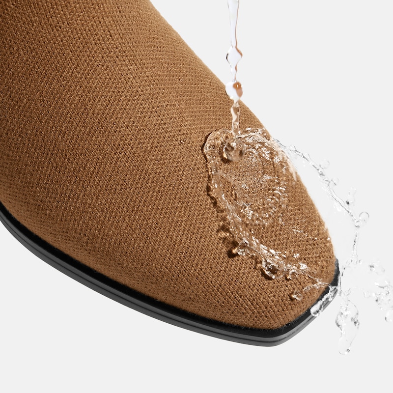 Square-Toe Slip-On Chelsea Boots-Winter Limited Edition (Ryan Slip-On), CARAMEL WOOL WATER RPT, EU38 | VIVAIA