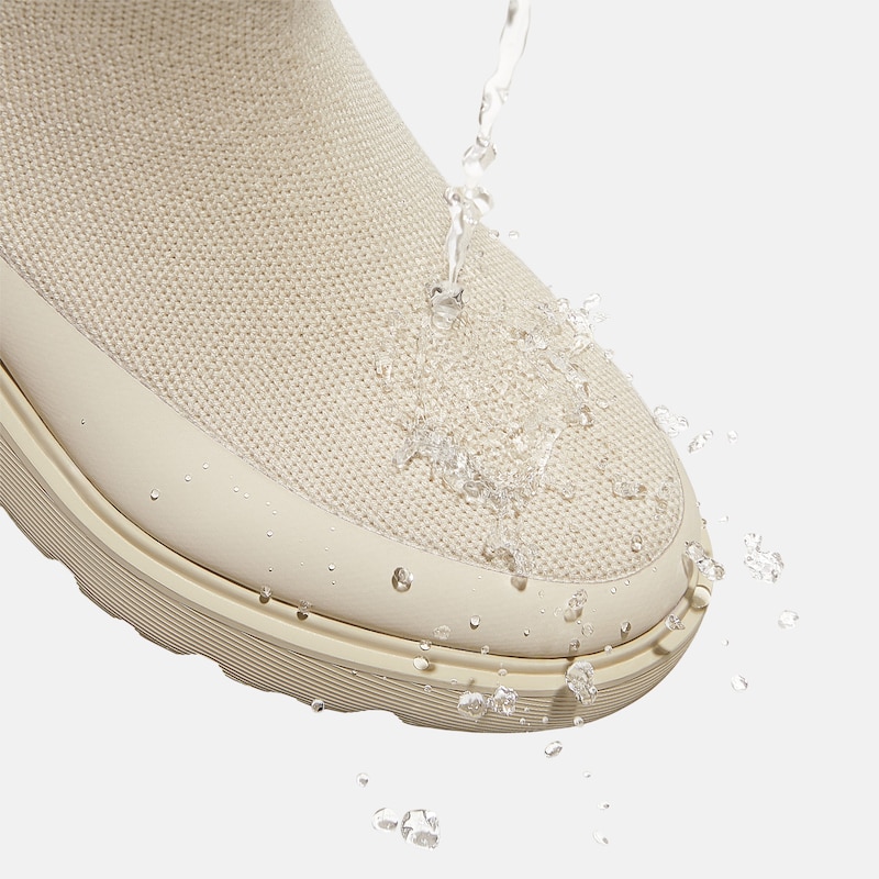 Faux Fur Platform Chunky Wedge Boots(Elaine), CREAM IVORY WOOL, EU36 | VIVAIA