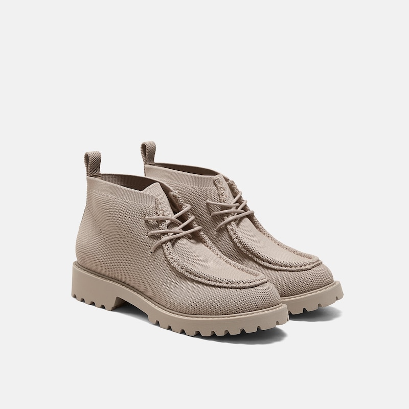 Round-Toe Lug Sole Ankle Boots (Francis), WARM TAUPE, EU38 | VIVAIA